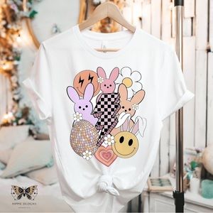 Retro Easter Vibes Unisex Graphic T-Shirt